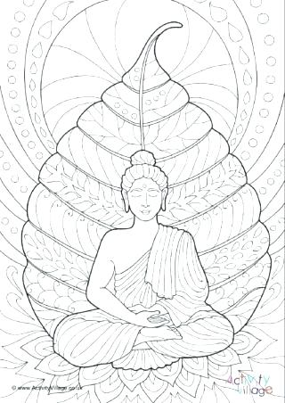 320x452 Buddha Coloring Pages Coloring Pages Colouring Page 2 Coloring