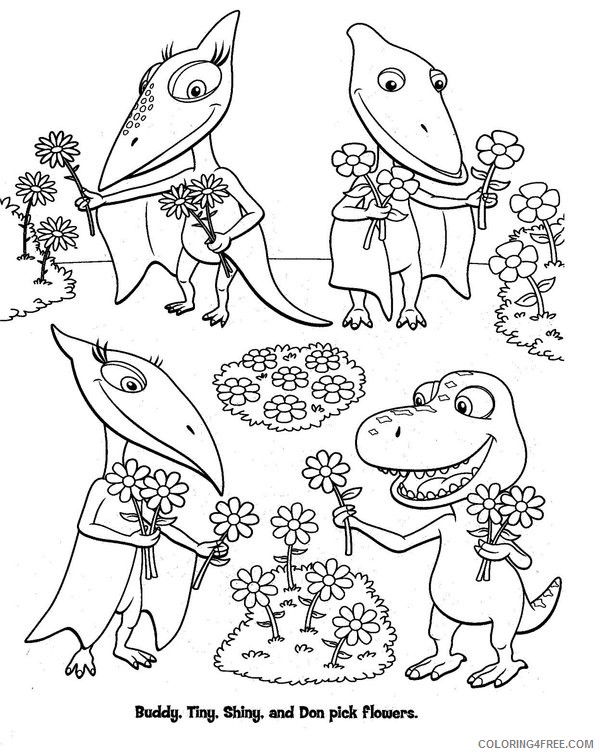 600x755 Dinosaur Train Coloring Pages Buddy And Friends Coloring4free