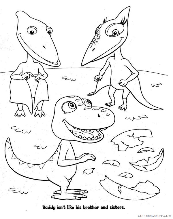 600x761 Dinosaur Train Coloring Pages Buddy Don Shiny Coloring4free