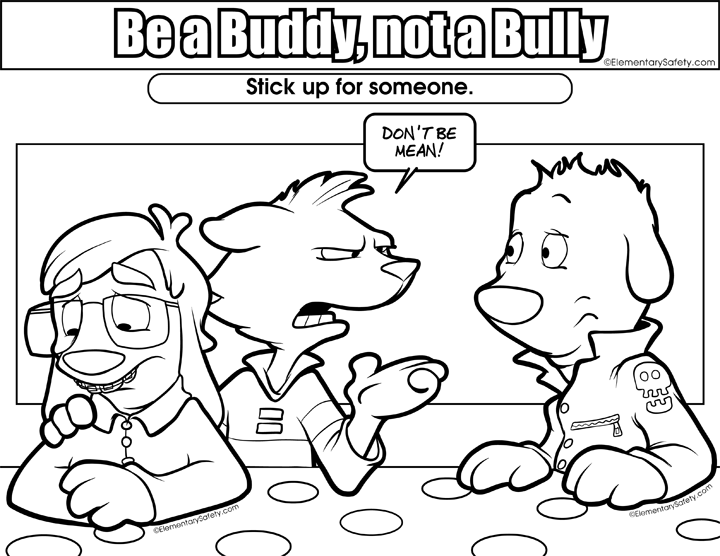 720x556 Be A Buddy Not A Bully Coloring Page