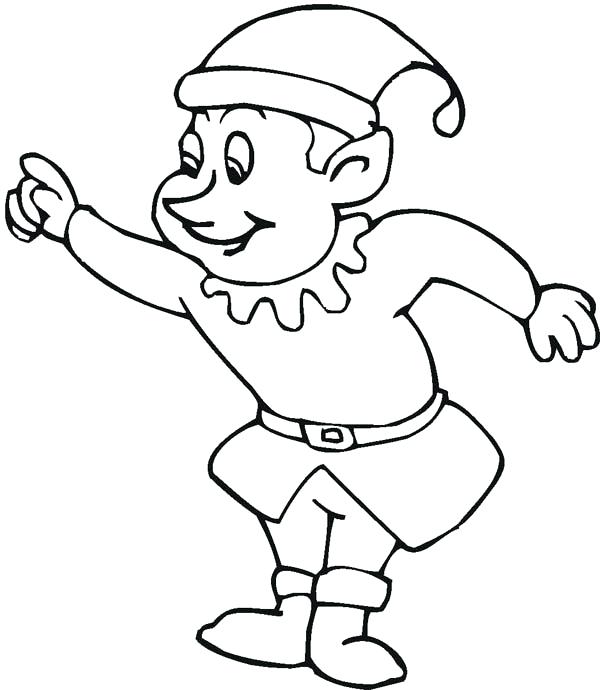 600x690 Coloring Pages Elf Yogaspb.site