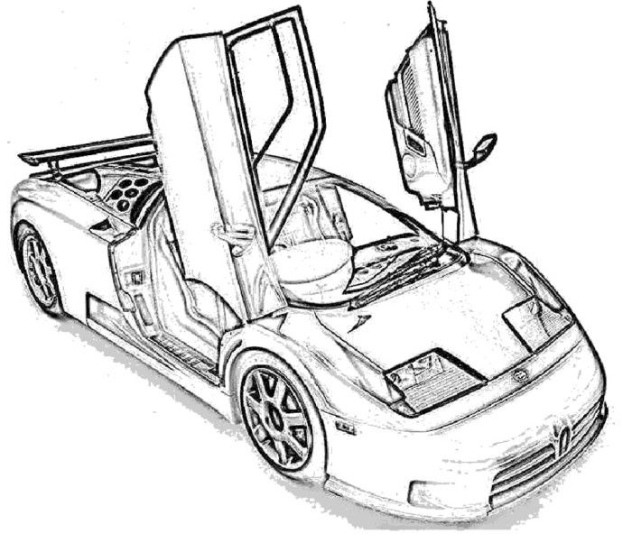 700x602 Bugatti Eb110 Coloring Page Bugatti Eb110