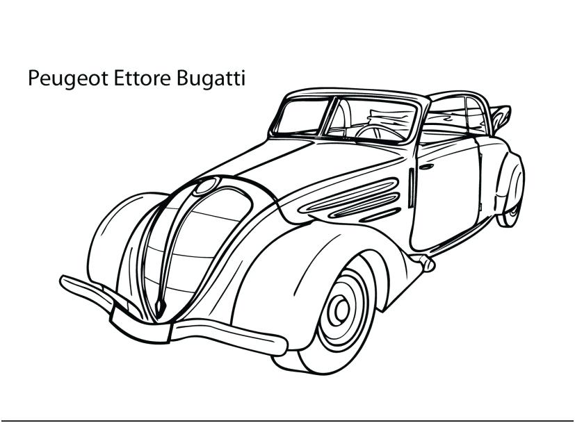 827x609 Bugatti Coloring Pages
