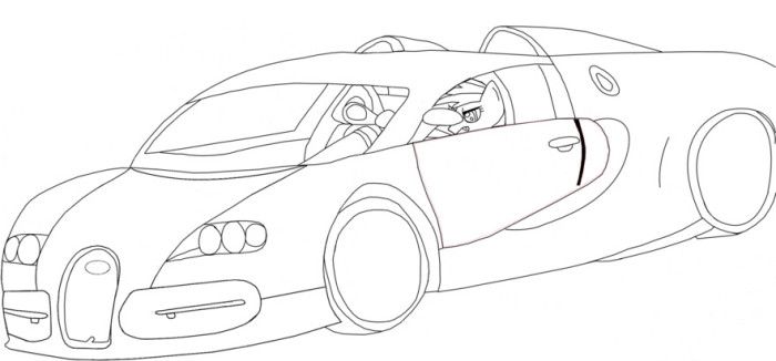 700x326 Rainbow Bugatti Veyron Coloring Page Bugatti