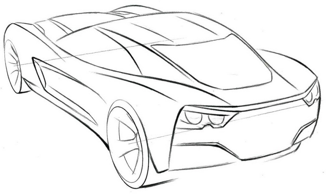 1048x628 Sport Car Coloring Page Corvette Pages Cars 586151 Coloring