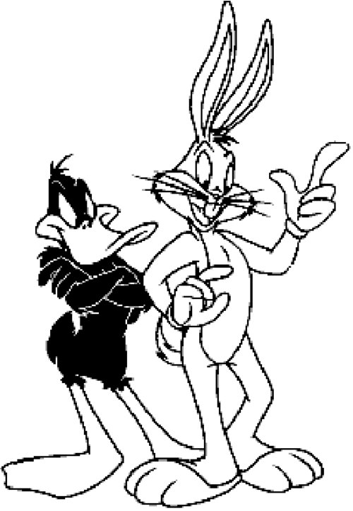 500x723 Bugs Bunny And Daffy Duck Coloring Pages For Kids Gtgt Disney