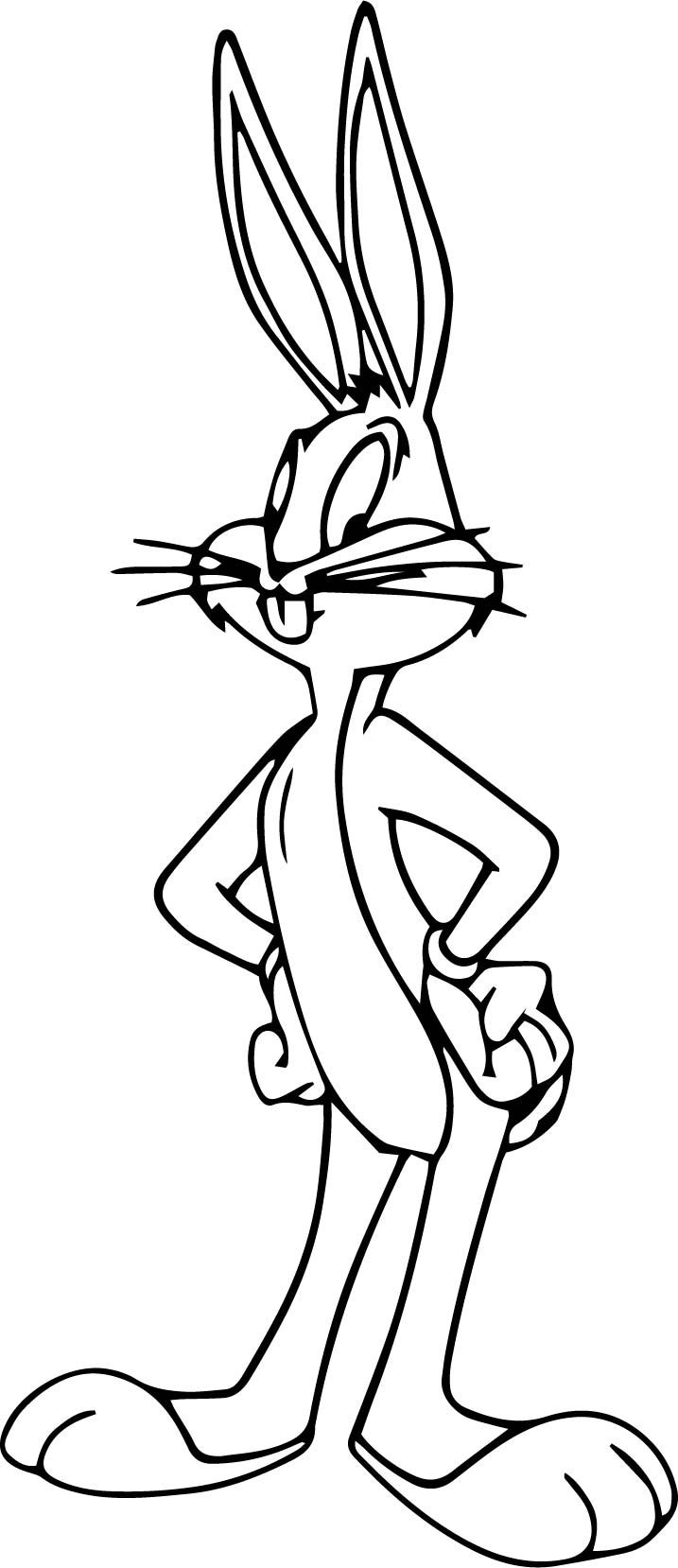 717x1658 Bugs Bunny Coloring Pages Standing Bugs Bunny Coloring Pages