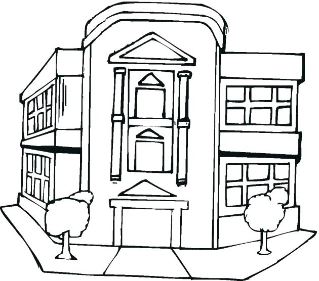 630x556 Building Coloring Pages Building Coloring Pages Library Building