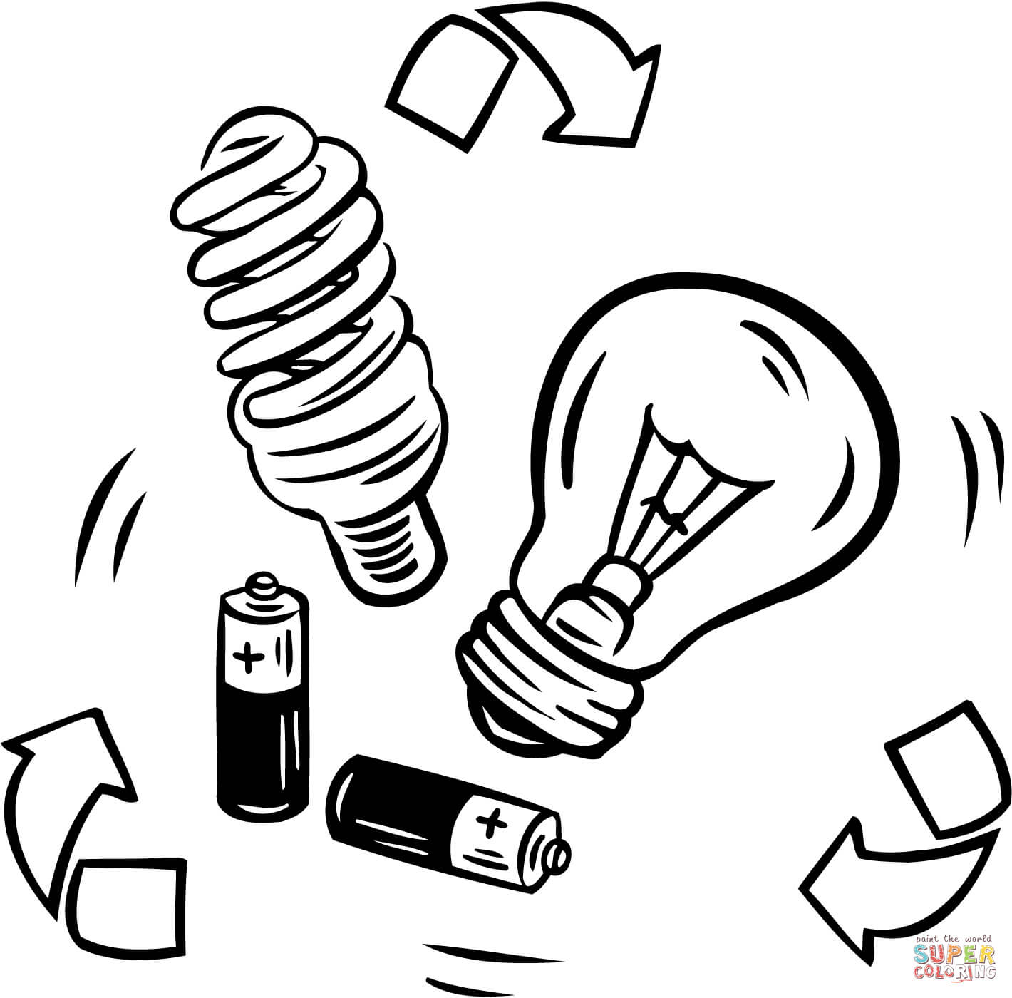 1420x1400 Drawn Bulb Colouring Page