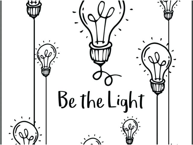 640x480 Printable Light Bulb Coloring Page