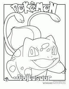 232x300 Pokemon Coloring Page Bulbasaur Coloring Pages Art Coloring