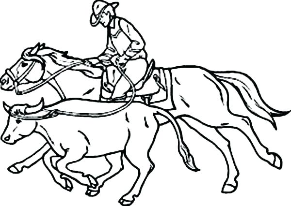 600x426 Bull Riding Coloring Pages Bull Coloring Page Cowboy An Expert