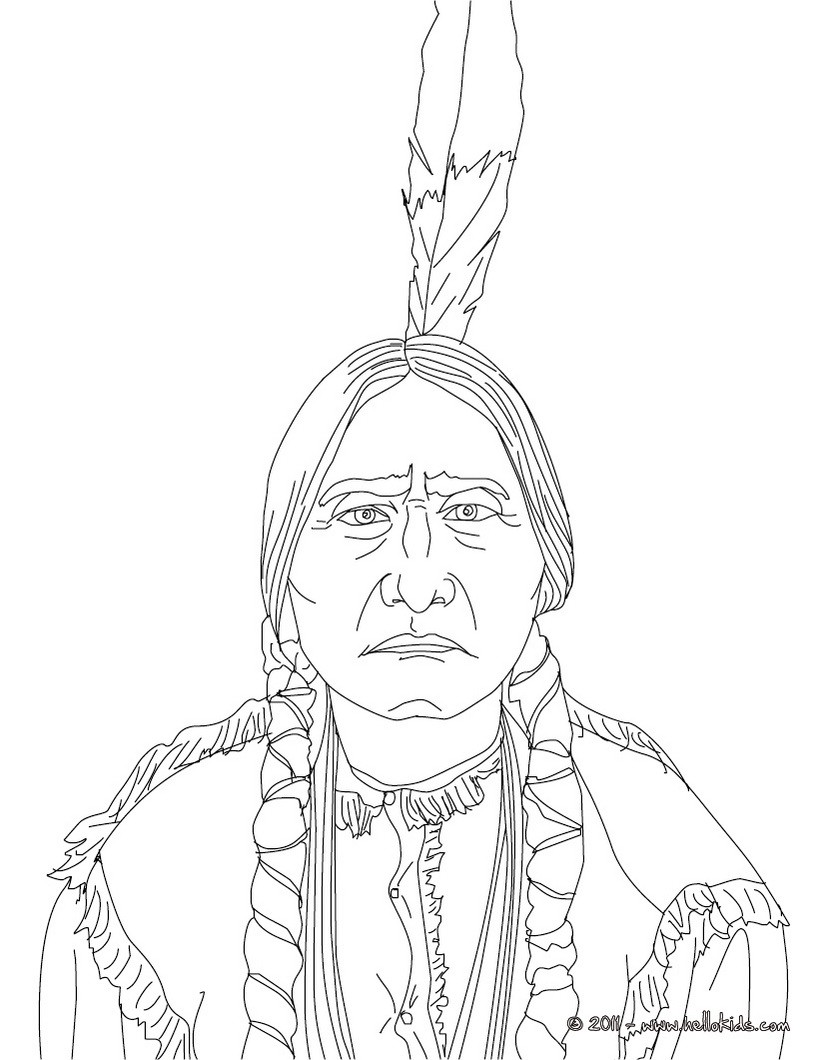 820x1060 Sitting Bull Coloring Pages