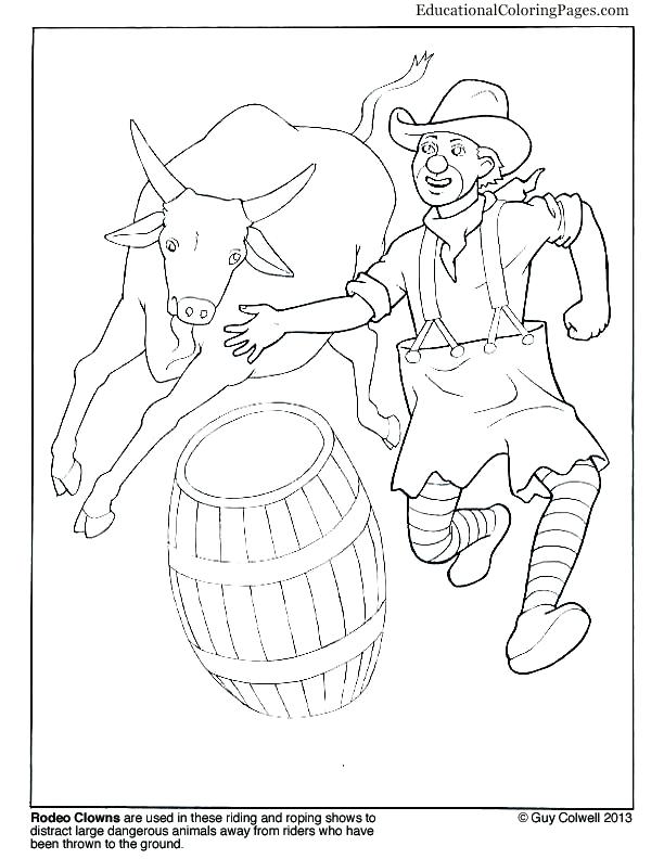 612x792 Bull Riding Coloring Pages Rodeo Clown Pbr Bull Riding Coloring