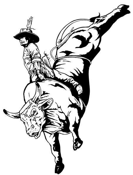 454x600 Bull Riding Coloring Pages