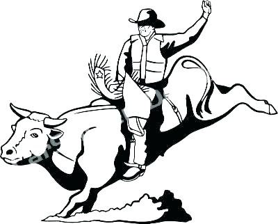 400x322 Bull Riding Coloring Pages