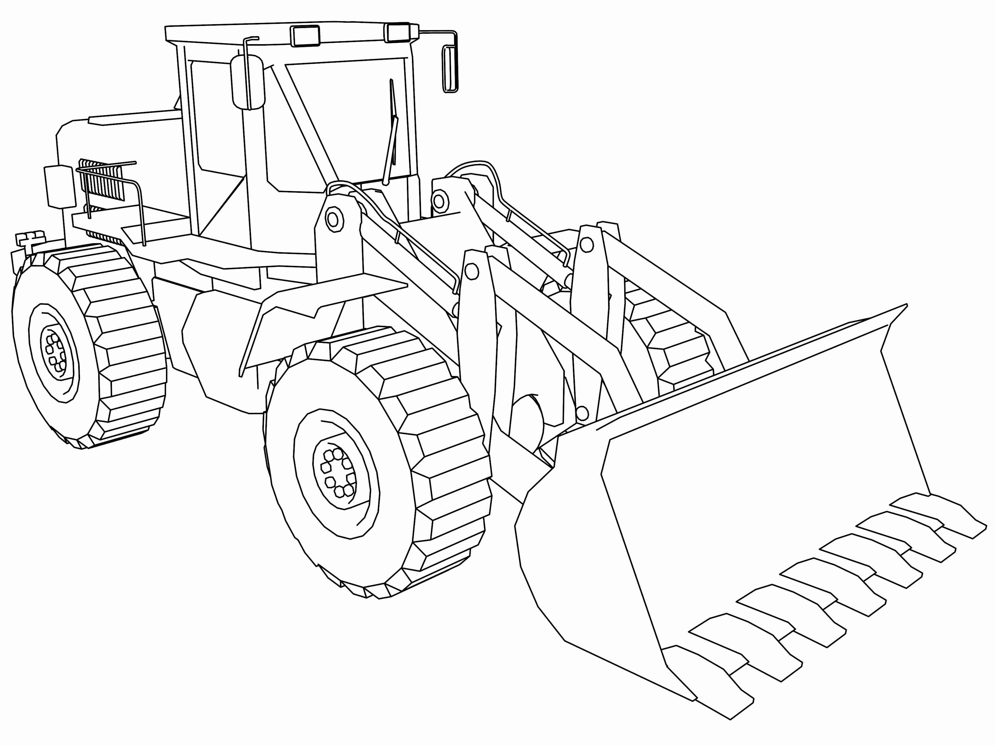 3333x2500 Bulldozer Coloring Pages Wecoloringpage Lively Bull Dozer Page