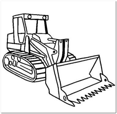 383x371 Bulldozer Coloring Page Drawing Board Weekly