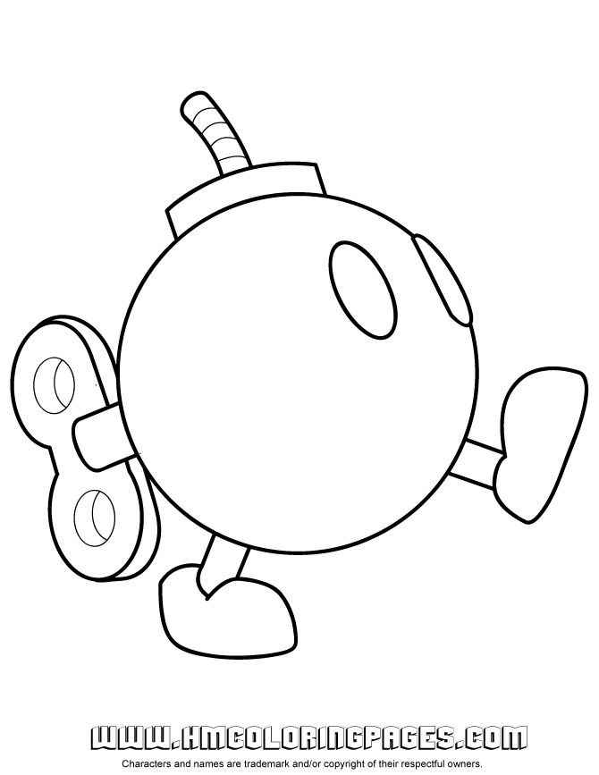 Bullet Bill Coloring Pages