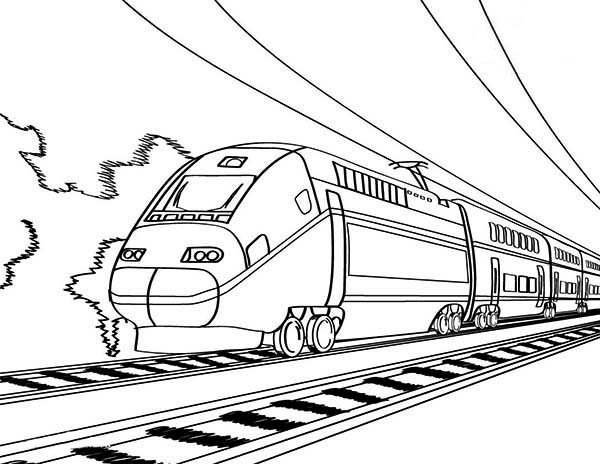 600x464 European High Speed Train Coloring Page Color Luna