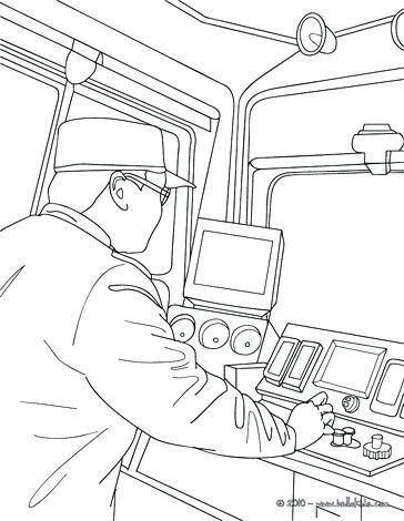 364x470 Train Coloring Pages High Speed Train Driver Driving Train Driver