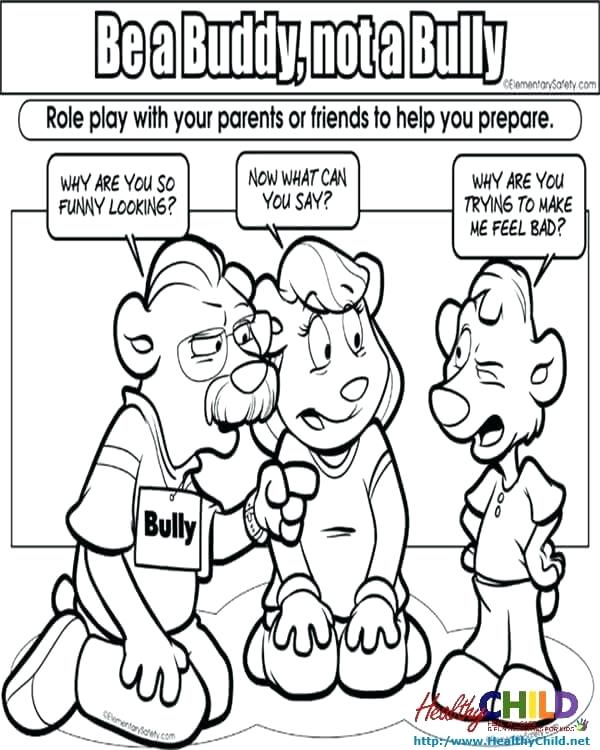 600x750 No Bullying Coloring Pages No Bullying Coloring Pages Ideas Free