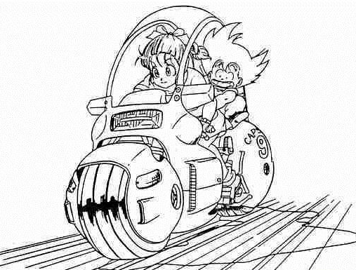507x385 Printable Bulma Character Form Dragon Ball Coloring Pages