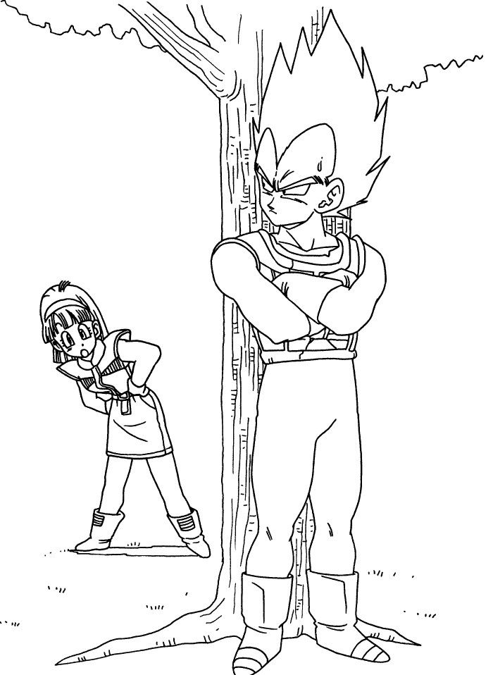 700x958 Dragon Ball Vegeta And Bulma Coloring Pages Vegeta And Bulma