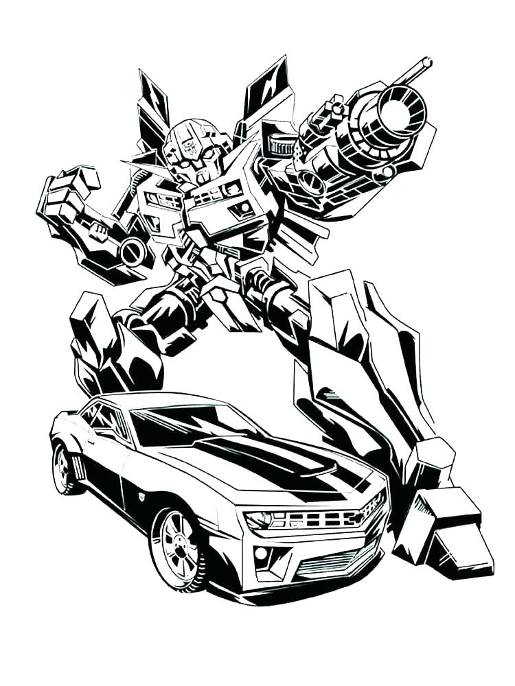 750x1000 Transformer Coloring Pages For Bumblebee Transformer Coloring Page