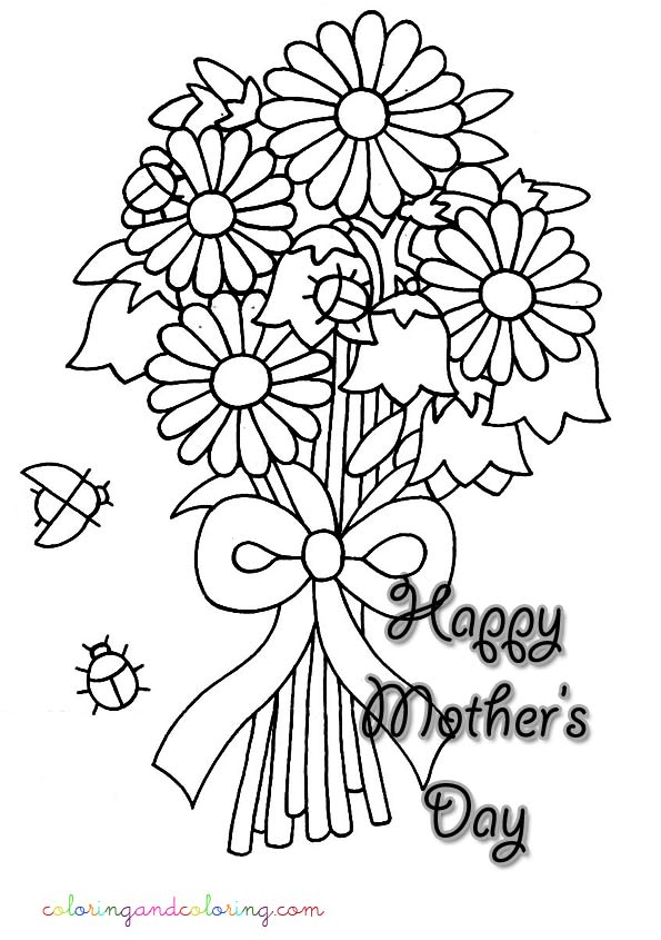 595x845 Bouquet Of Roses Coloring Pages Page Image Clipart Images