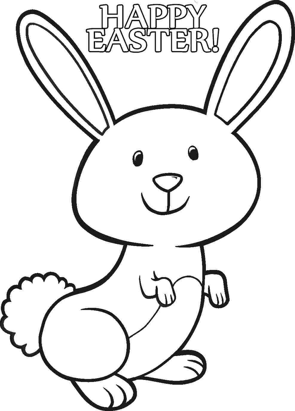 987x1375 Easter Rabbit Coloring Pages For Kids Archives At Free Inside