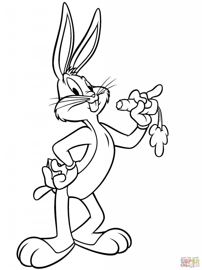 768x1024 Bugs Bunny Coloring Pages