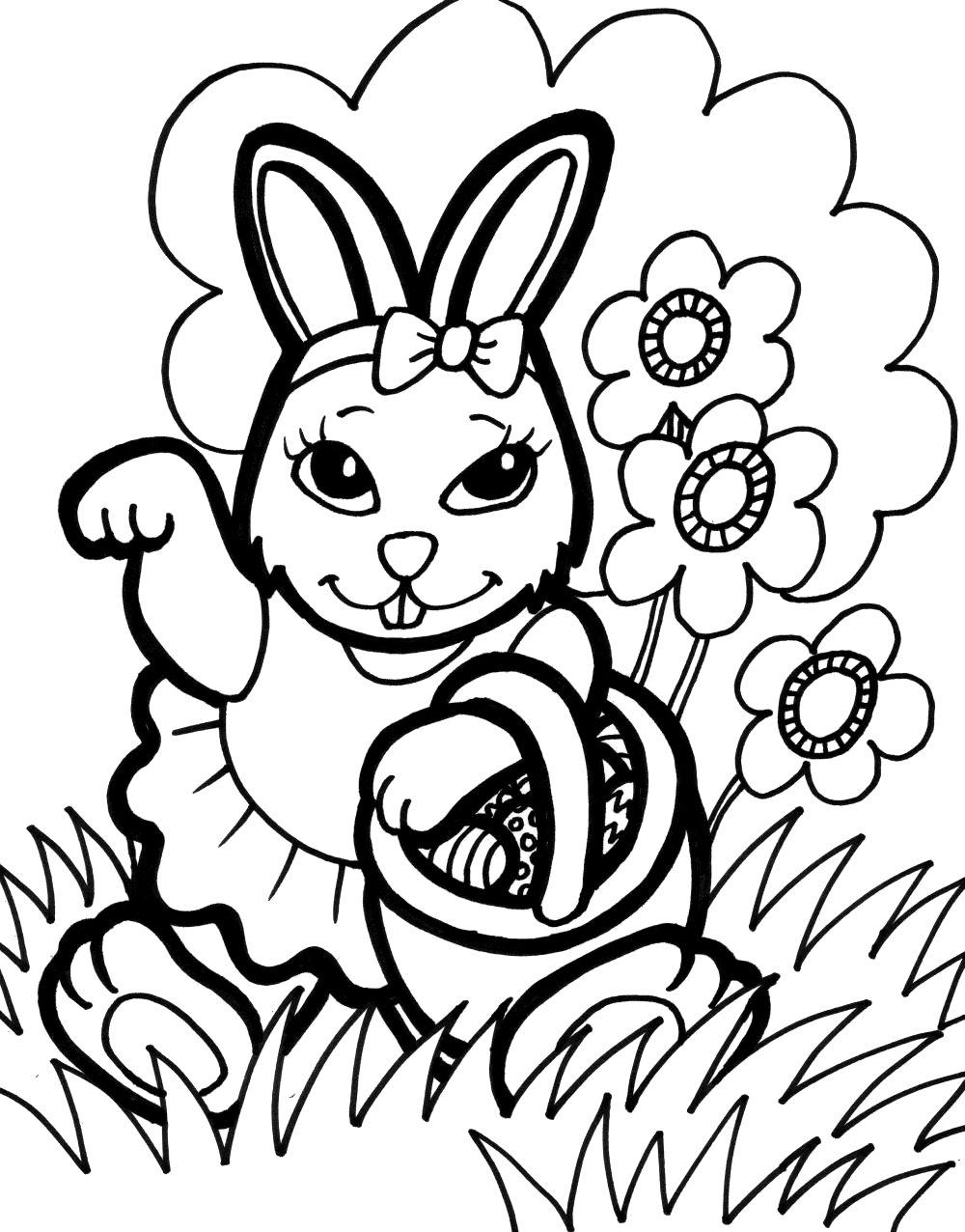 1000x1276 Bunny Coloring Pages