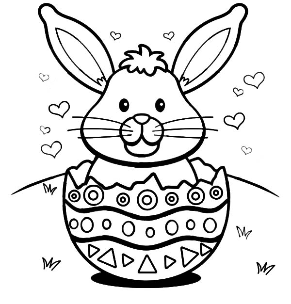600x627 Best Easter Bunny Color By Number Coloring Page Easter Bunny