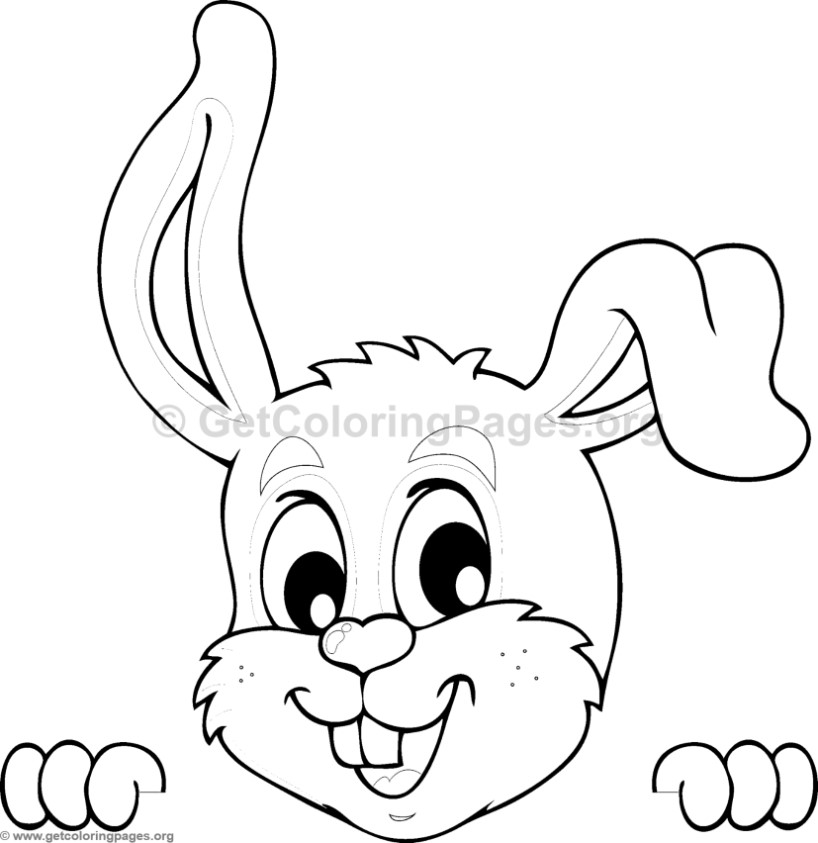 818x843 Bunny Animal Coloring Pages