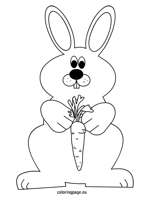 595x804 Bunny With Carrot Coloring Pages Color Bros
