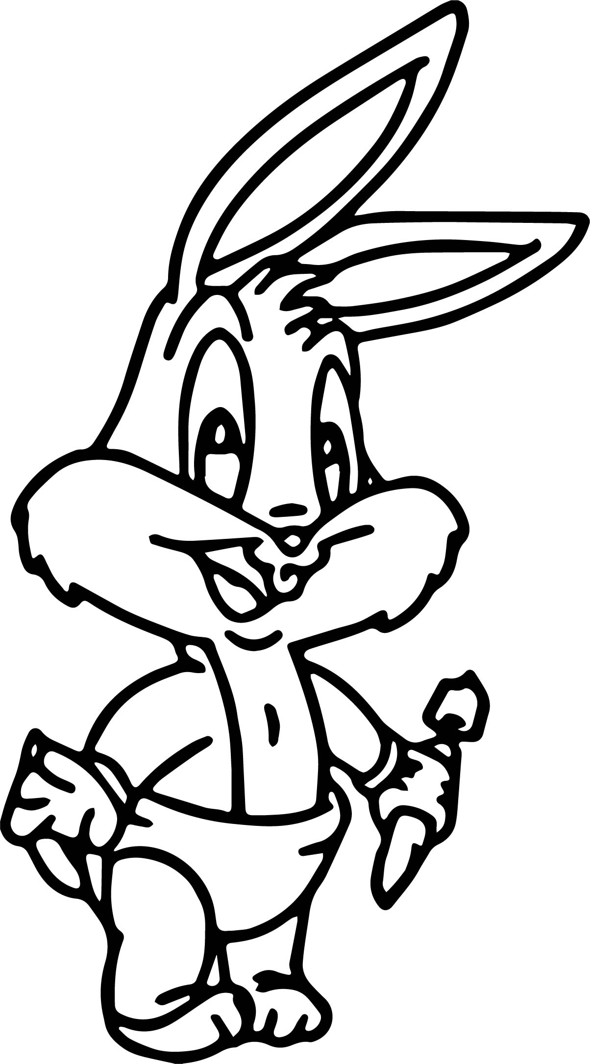 1204x2172 Baby Bugs Bunny Eating Carrot Coloring Page Wecoloringpage