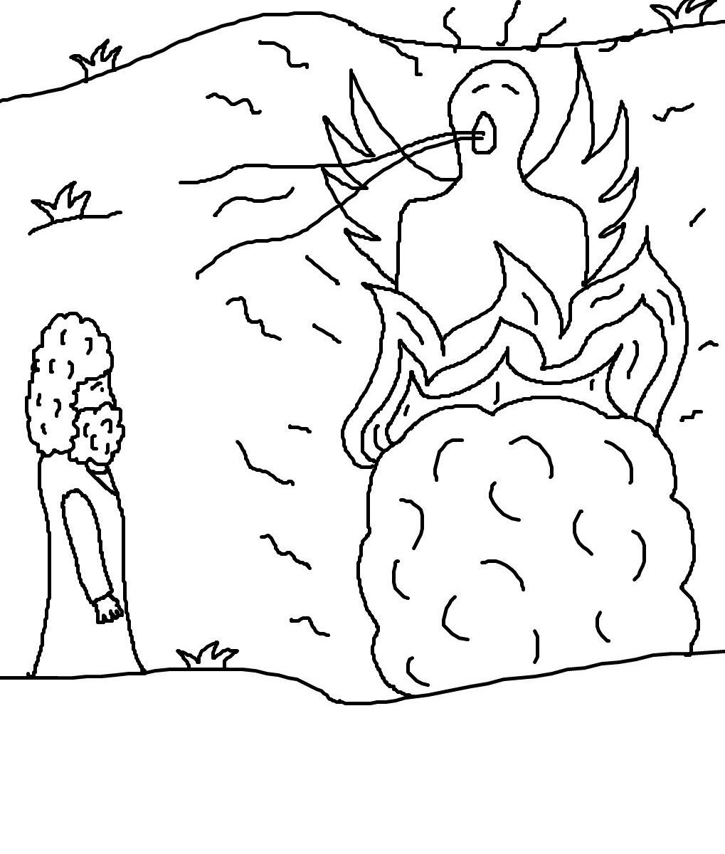 1019x1200 Hurry Moses And The Burning Bush Coloring Page Pages New