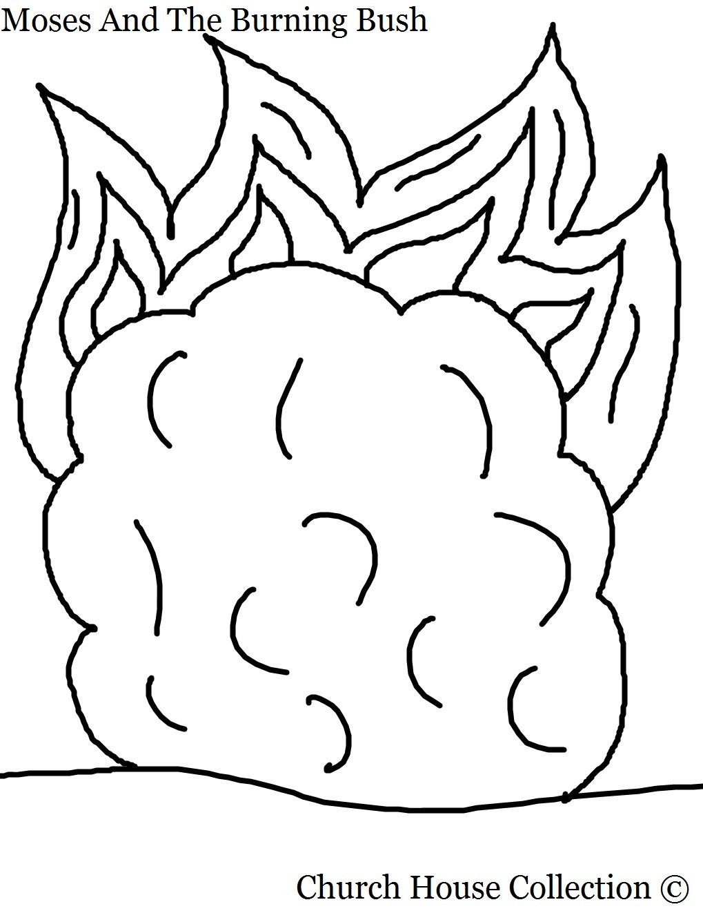 1019x1319 Top Moses And The Burning Bush Coloring Page N 5981 Unknown