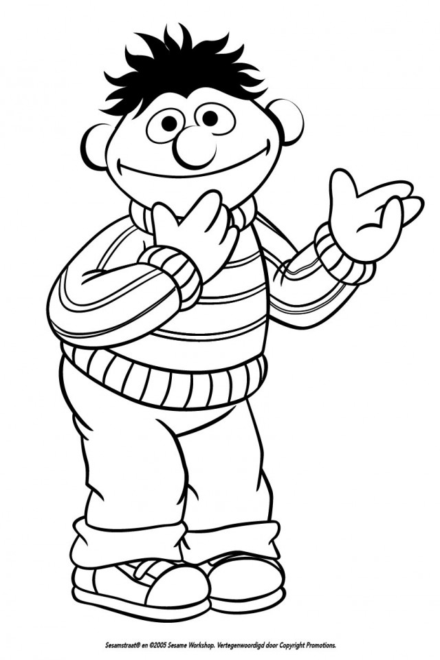 640x959 Bert And Ernie Coloring Pages