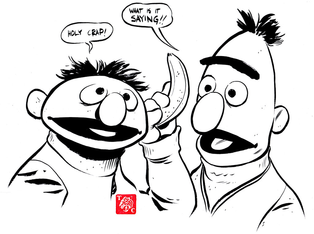 1024x763 Bert Coloring Page. I'M Not An Elephant