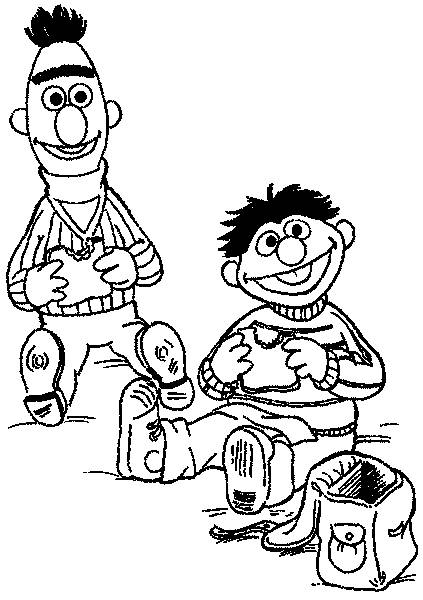 423x600 Fantastic Bert And Ernie Coloring Pages Ideas