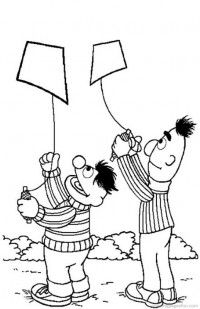 200x309 Sesame Street Coloring Pages 3 Burt Birthday