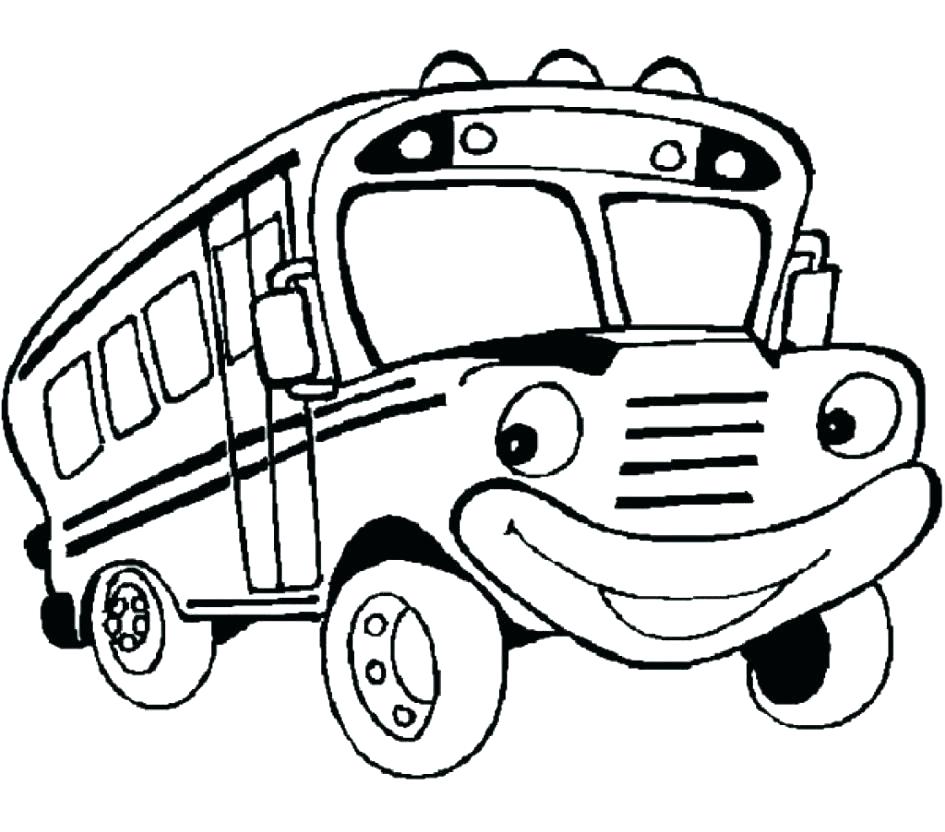 945x832 School Bus Coloring Page As Well As Black And White School Bus