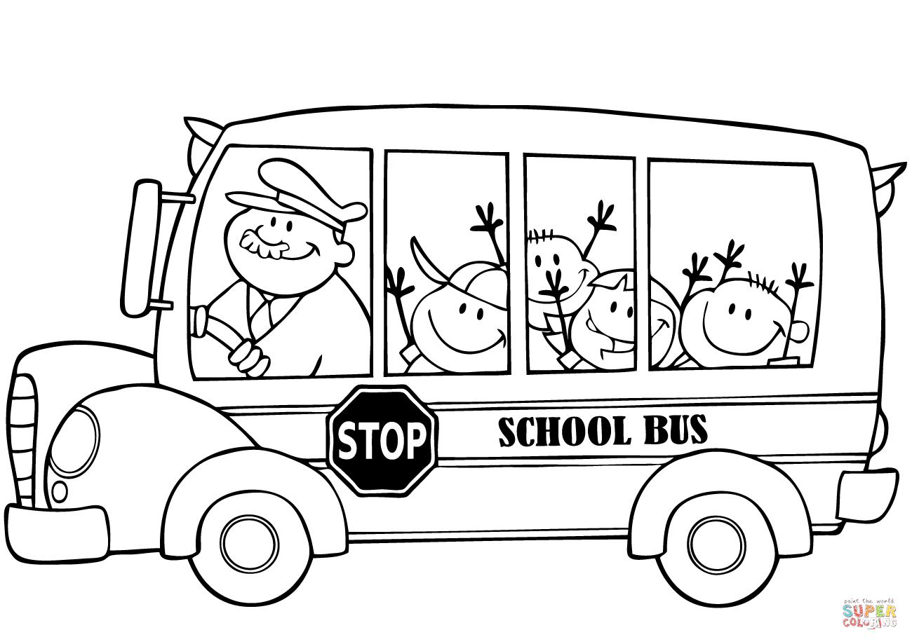 1300x919 Greatest School Bus Color Page Driver Coloring For Kids