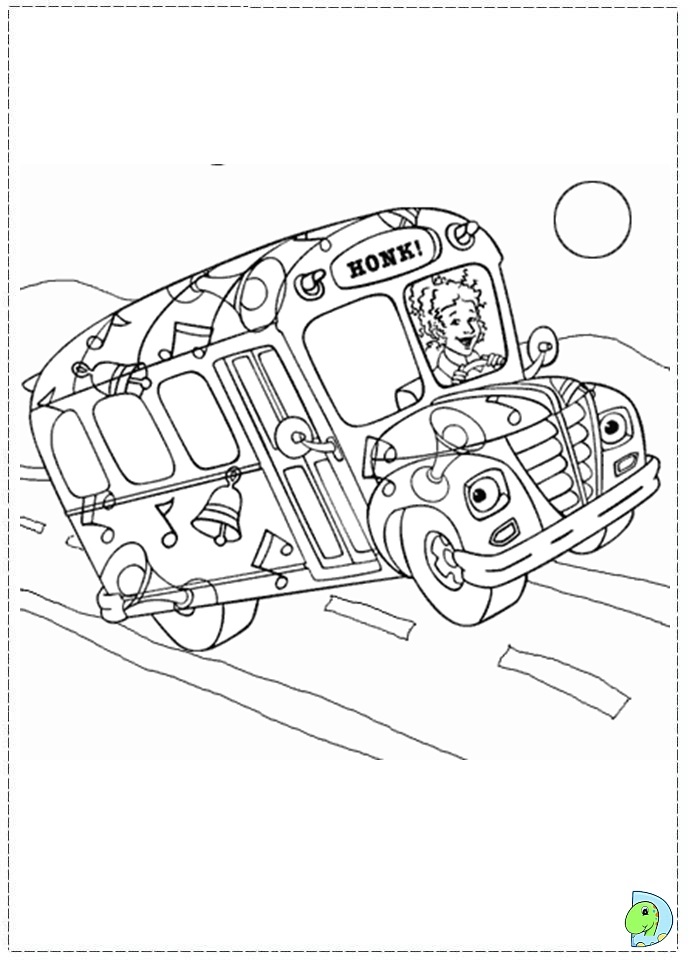 691x960 The Magic School Bus Coloring Pages With Girl Driver To Print Also