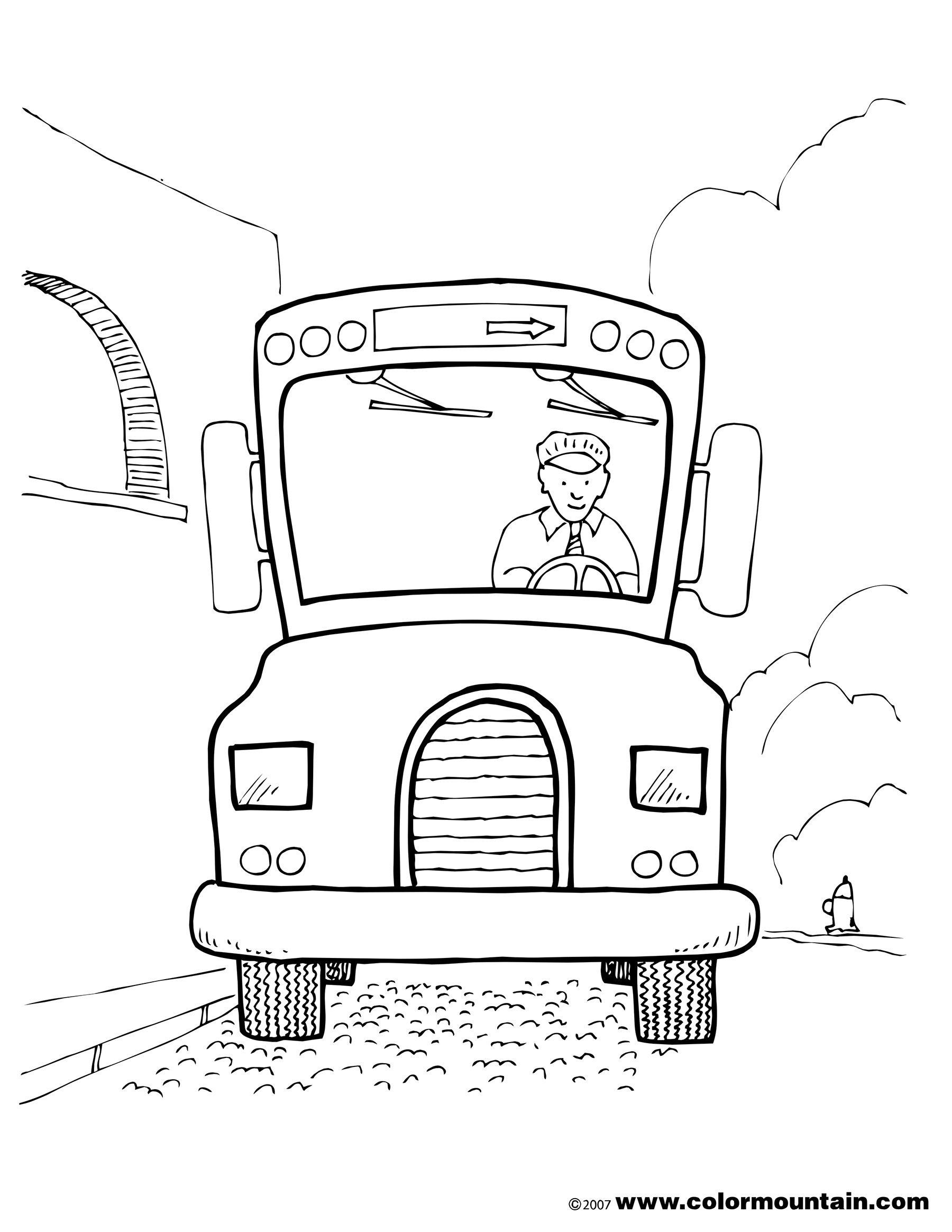 1800x2329 Bus Driver Color Page