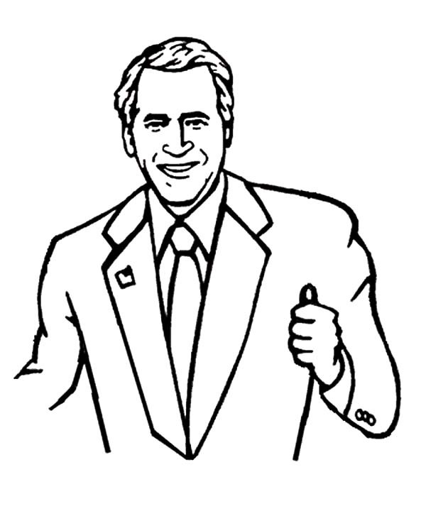 600x734 Business With George W Bush Coloring Pages Best Place To Color