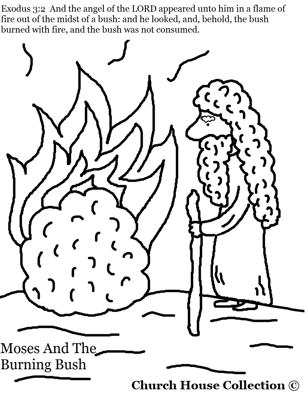 1019x1319 30 Moses And The Burning Bush Coloring Pages Page Noticeable