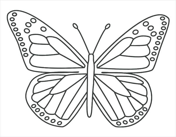 600x470 Butterfly Coloring Page Luxury Butterfly Coloring Pages